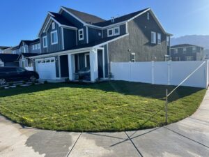 landscaping in park city - oxen lawn round view